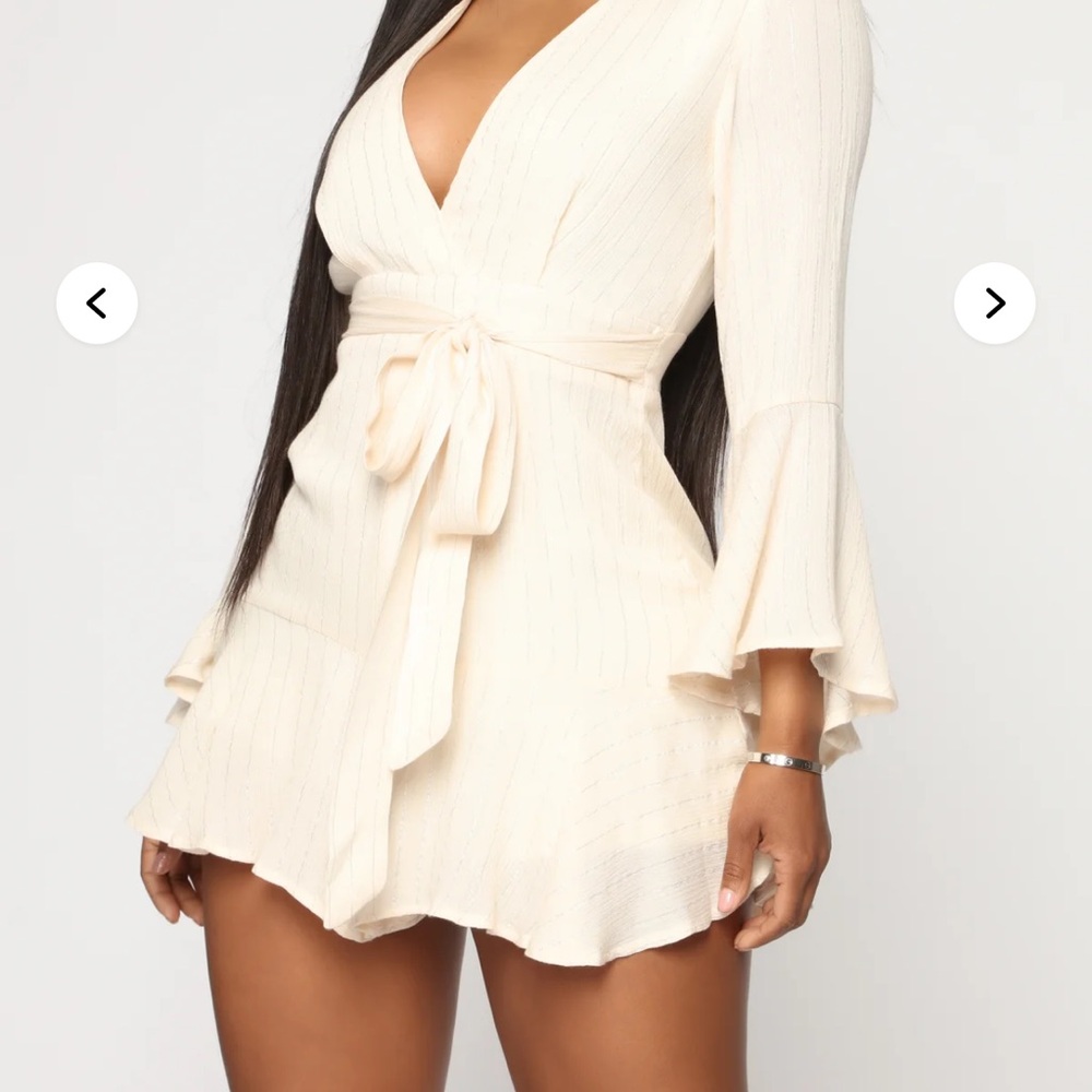 Fashion Nova Cream Jumpsuit